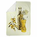 Begin Home Decor 60 x 80 in. Olive Oil & Pepper-Sherpa Fleece Blanket 5545-6080-GA12